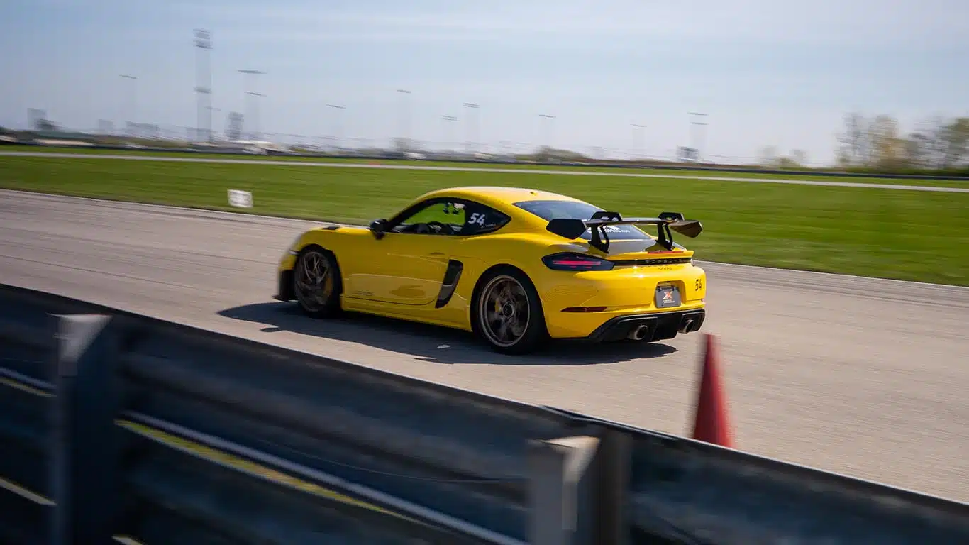Image of Porsche Cayman GT4 RS on track