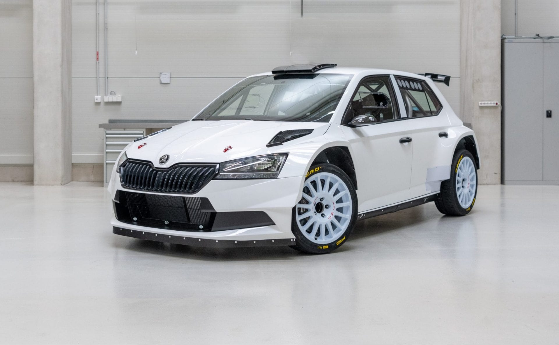 Image of Skoda Fabia RS Rally 2 on track in Portugal